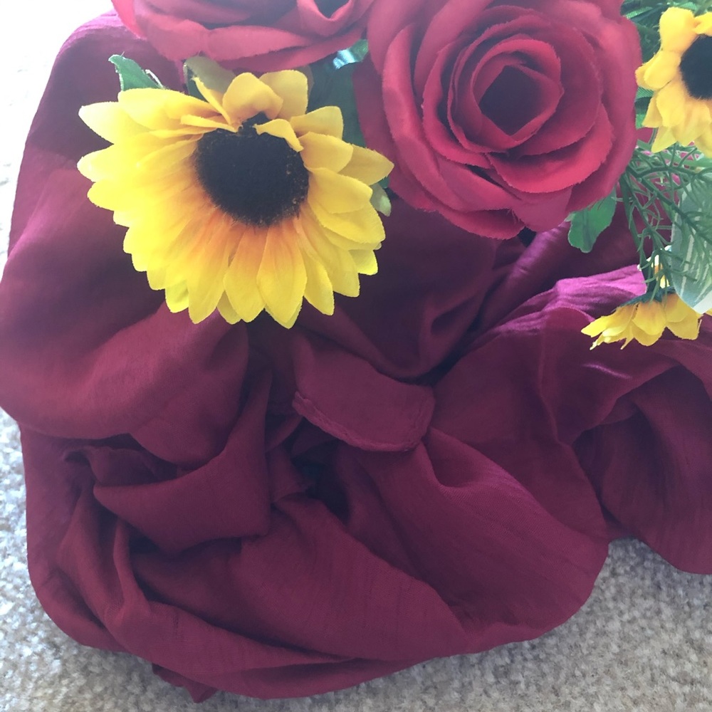Burgundy Maroon Lightweight Scarf Shawl